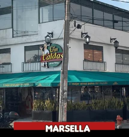 Fachada de la sede Marsella, Avenida Américas #70B – 06