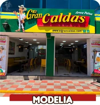 Fachada de la sede Modelia, Carrera 82 # 23B – 07